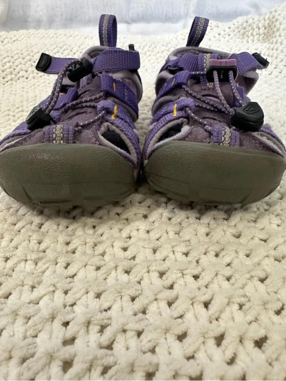 Teva Girls Purple Outdoor Sandals with Gray Toe - Picture 7 of 8